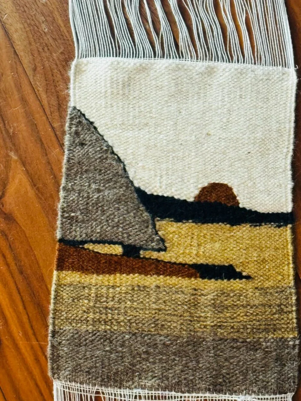 Woven Egyptian Art Handwoven Textile Runner Wall Decor 84x7.5